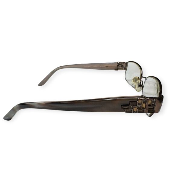 Badgley Mischka Cellina Designer Eyeglasses Frames Brown Beige 52-16-130mm‎ VTG - Picture 4 of 11